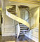 별장 현대 조립식으로 만들어진 나선형 계단 부드럽게 한 유리제 방책 호두 보행